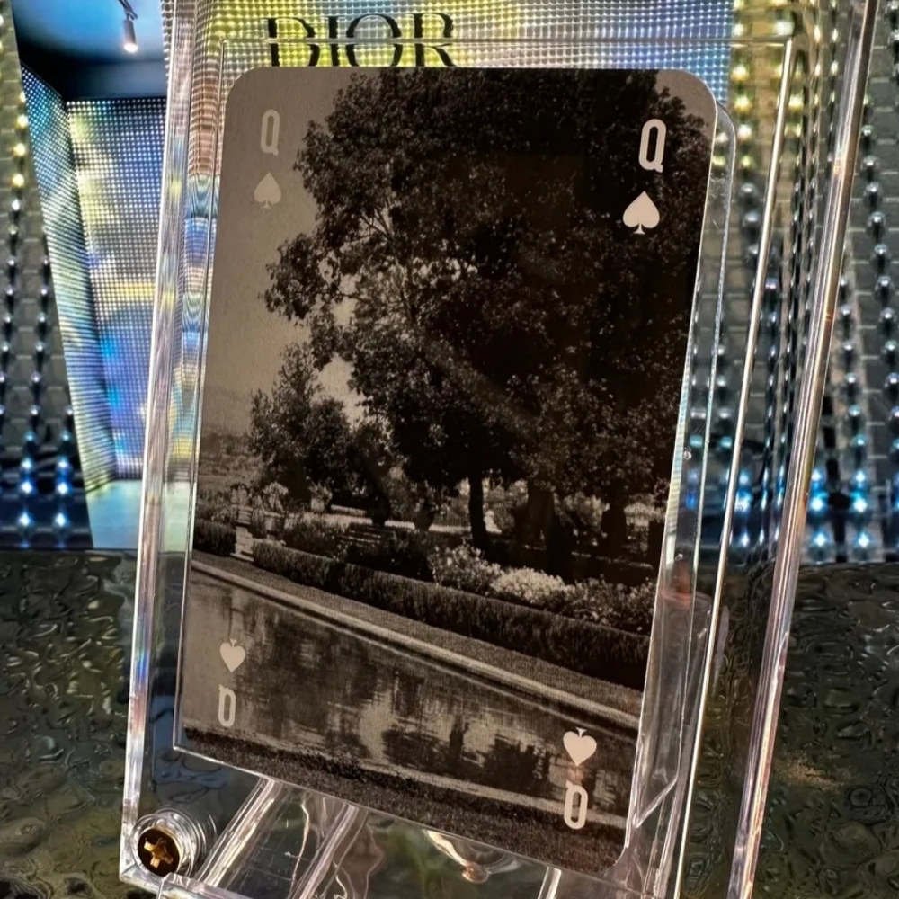 Q♠️ DIOR Jacquard Monsieur X Dior LIMITED EDITION Queen Of Spades Playing Card - Picture 2 of 2